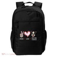 Peace Love Boston Terrier Dog Gifts Backpack thumb 0