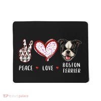 Peace Love Boston Terrier Dog Gifts Mousepad thumb 0
