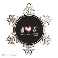 Peace Love Boston Terrier Dog Gifts Ornament thumb 0