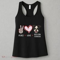 Peace Love Boston Terrier Dog Gifts Women's Tank Top thumb 3
