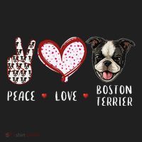Peace Love Boston Terrier Dog Gifts Hat thumb 2
