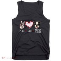 Peace Love Boston Terrier Dog Gifts Tank Top thumb 0