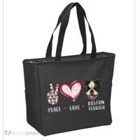 Peace Love Boston Terrier Dog Gifts Tote Bag thumb 2
