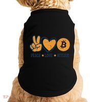 Peace Love Bitcoin Crypto Cryptocurrency Hippie Doggie Tank thumb 0