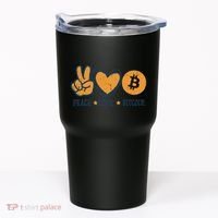 Peace Love Bitcoin Crypto Cryptocurrency Hippie Tumbler thumb 0