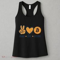 Peace Love Bitcoin Crypto Cryptocurrency Hippie Women's Tank Top thumb 3
