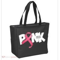 Pink Love Breast Cancer Ribbon Tote Bag thumb 2