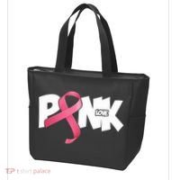 Pink Love Breast Cancer Ribbon Tote Bag thumb 3