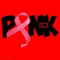 Pink Love Breast Cancer Ribbon Santa Hat thumb 1
