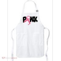 Pink Love Breast Cancer Ribbon Apron thumb 0