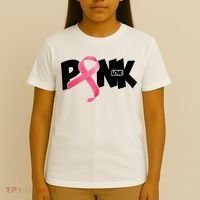 Pink Love Breast Cancer Ribbon T-Shirt thumb 4