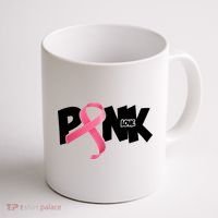 Pink Love Breast Cancer Ribbon Coffee Mug thumb 1