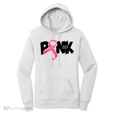 Pink Love Breast Cancer Ribbon Women's Hoodie