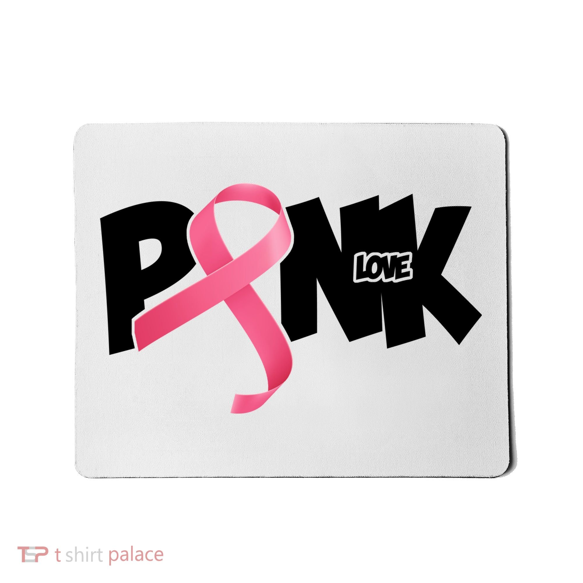 Pink Love Breast Cancer Ribbon Mousepad