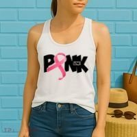 Pink Love Breast Cancer Ribbon Women's Tank Top thumb 2