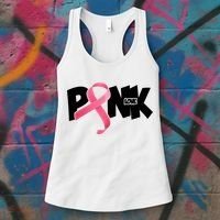 Pink Love Breast Cancer Ribbon Women's Tank Top thumb 3