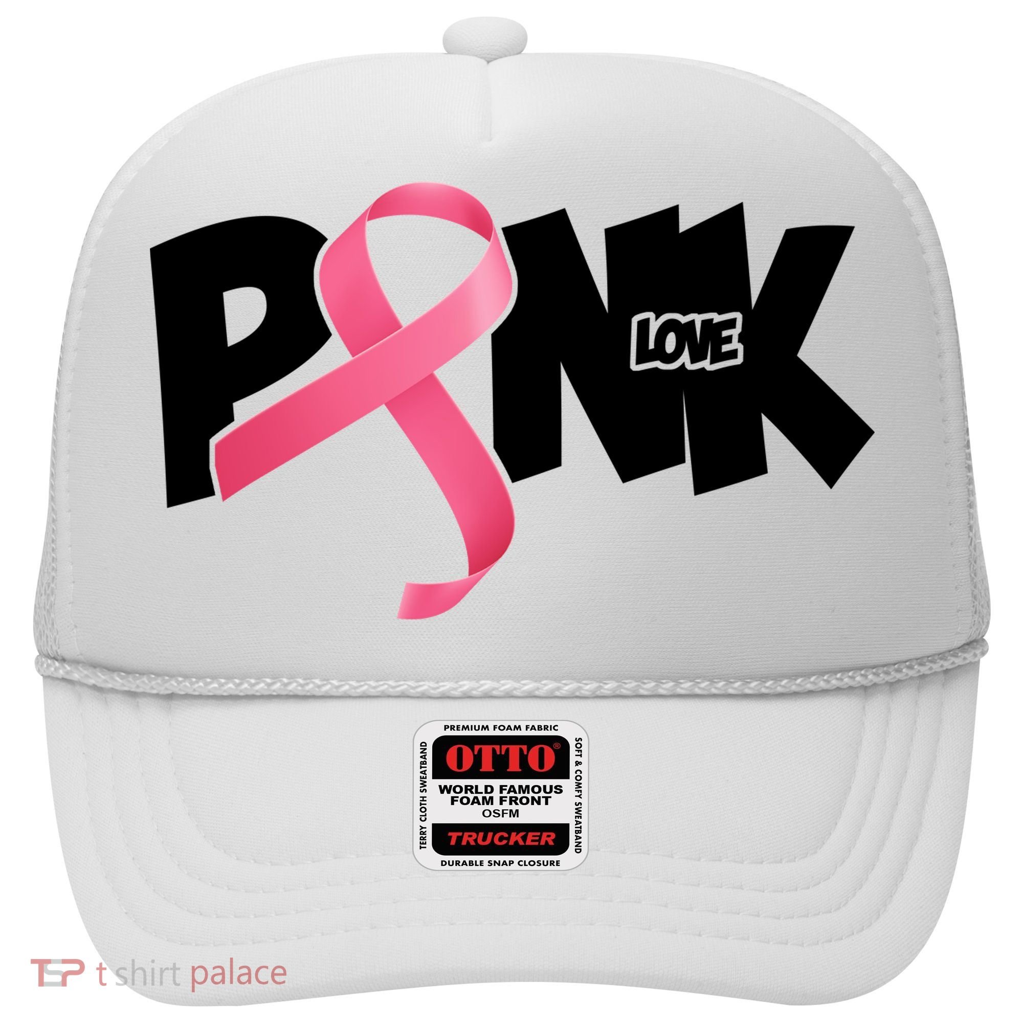 Pink Love Breast Cancer Ribbon Hat