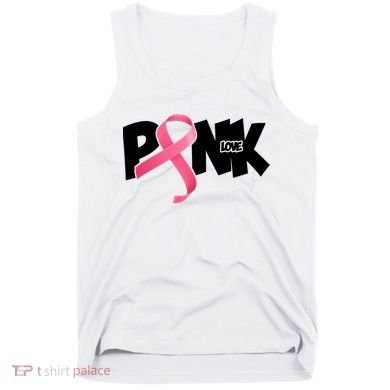 Pink Love Breast Cancer Ribbon Tank Top
