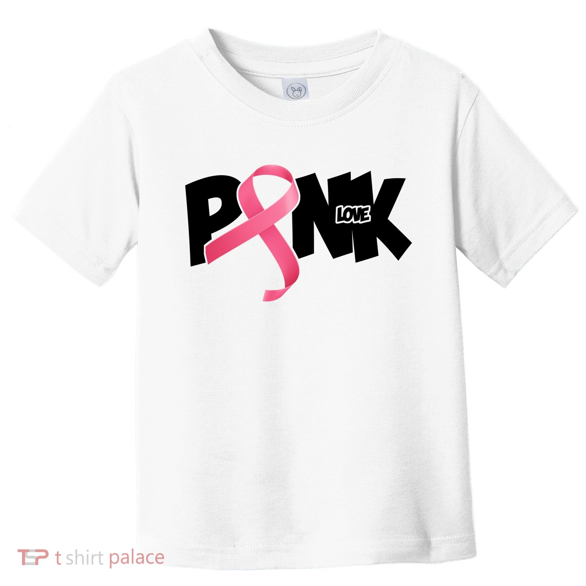 Pink Love Breast Cancer Ribbon Toddler T-Shirt