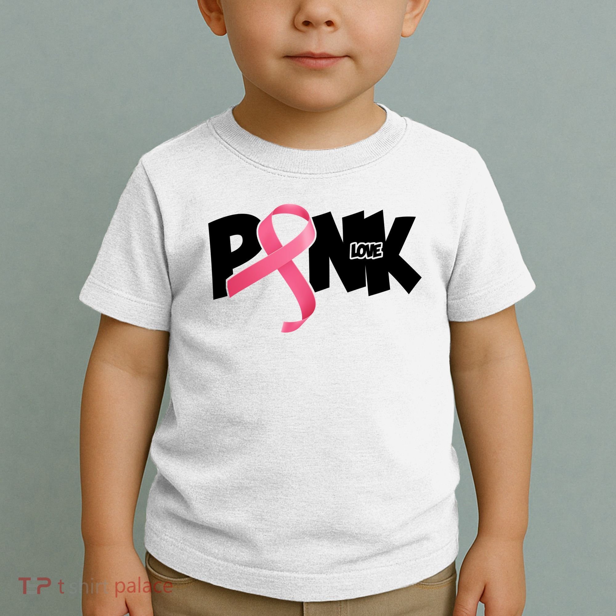 Pink Love Breast Cancer Ribbon Toddler T-Shirt