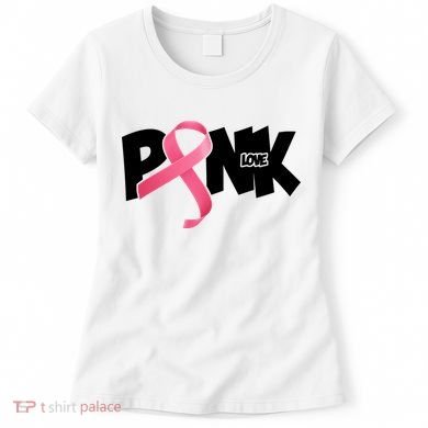 Pink Love Breast Cancer Ribbon Women's T-Shirt