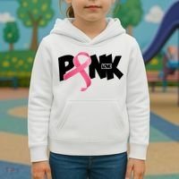 Pink Love Breast Cancer Ribbon Kids Hoodie thumb 3