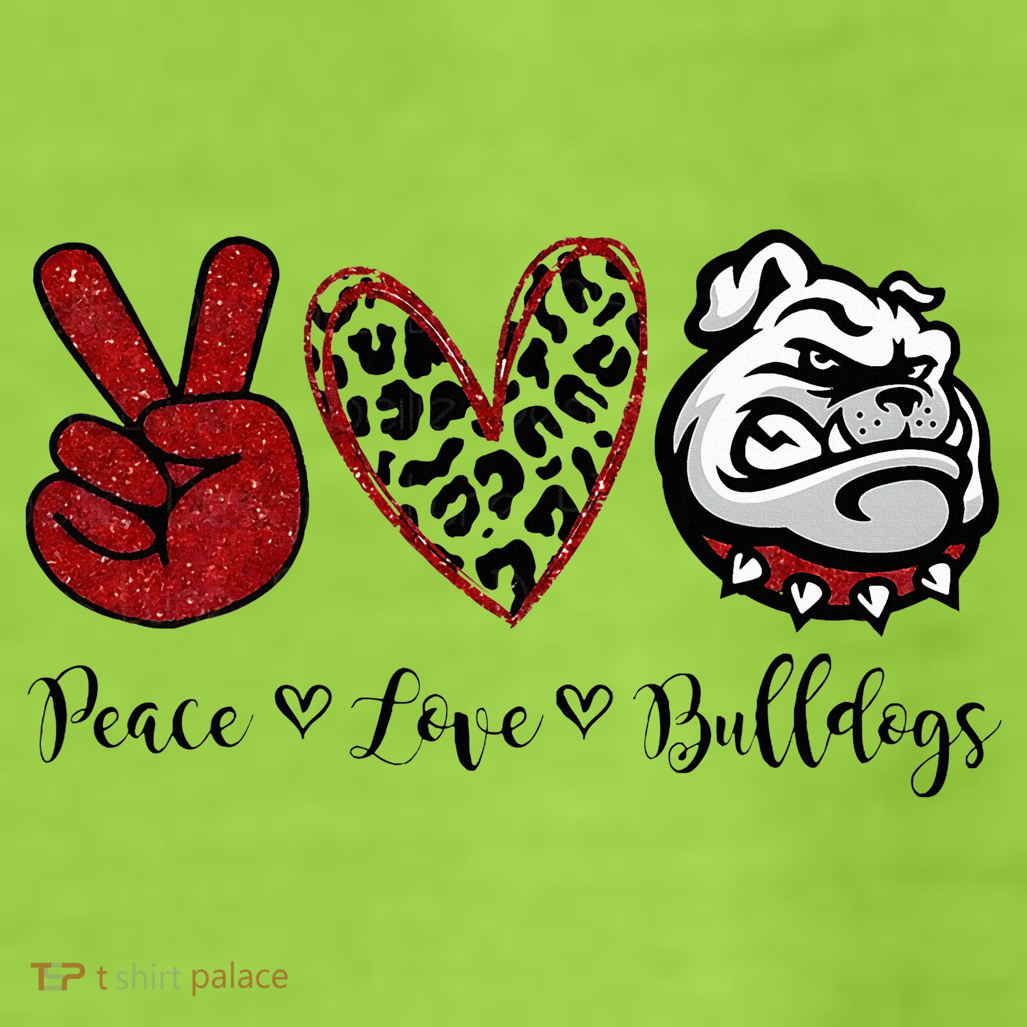 Peace Love Bulldogs Adult Drive Performance Visor