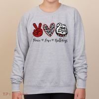 Peace Love Bulldogs Women's Sweatshirt thumb 0