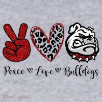 Peace Love Bulldogs Women's Sweatshirt thumb 2
