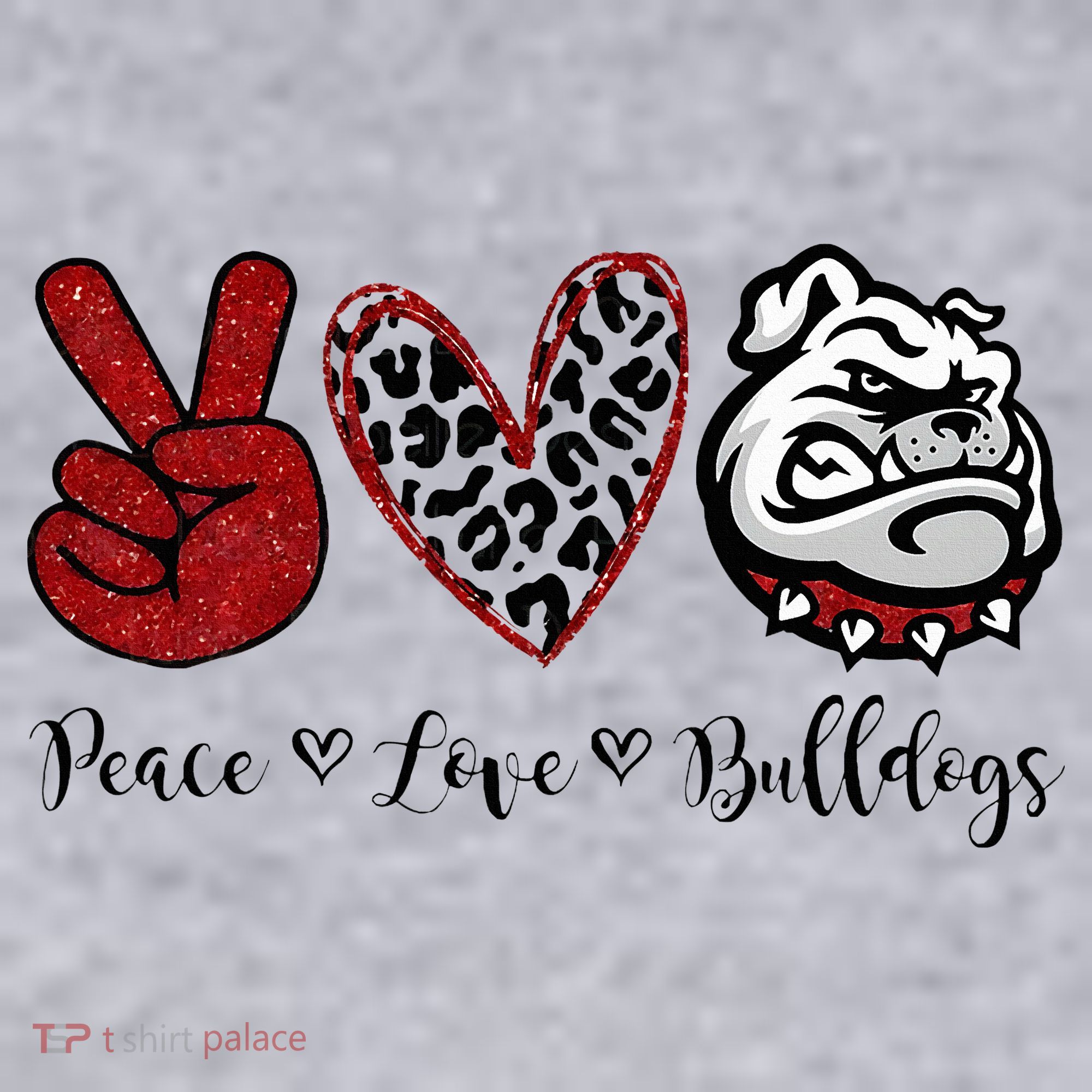 Peace Love Bulldogs Women's Sweatshirt