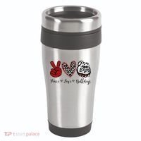Peace Love Bulldogs 16oz Travel Tumbler thumb 0