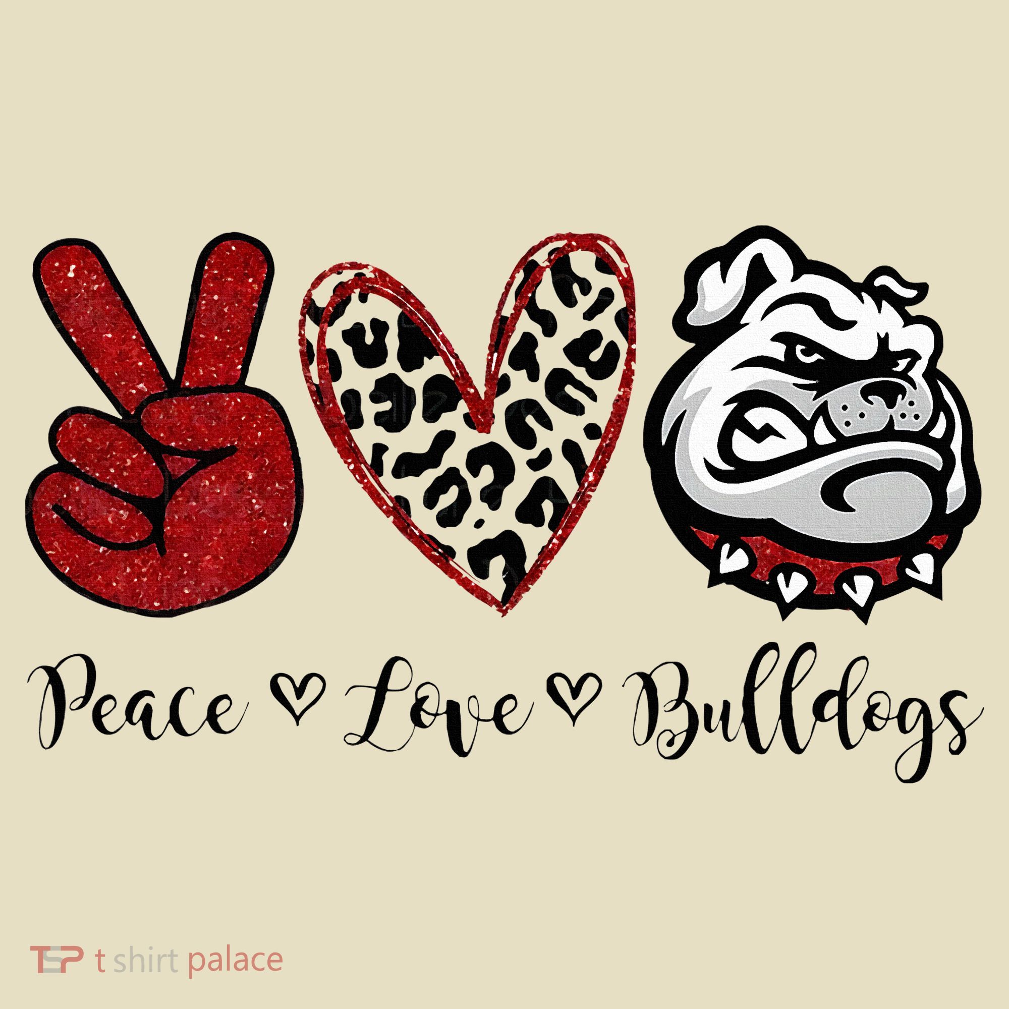Peace Love Bulldogs Comfort Colors Boxy T-Shirt