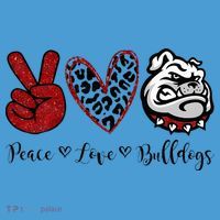 Peace Love Bulldogs Tie Dye Hoodie thumb 2