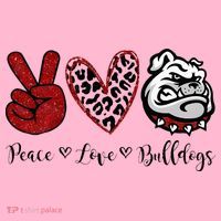 Peace Love Bulldogs Baby Long Sleeve Bodysuit thumb 2