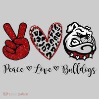 Peace Love Bulldogs Performance Fleece Hoodie thumb 2