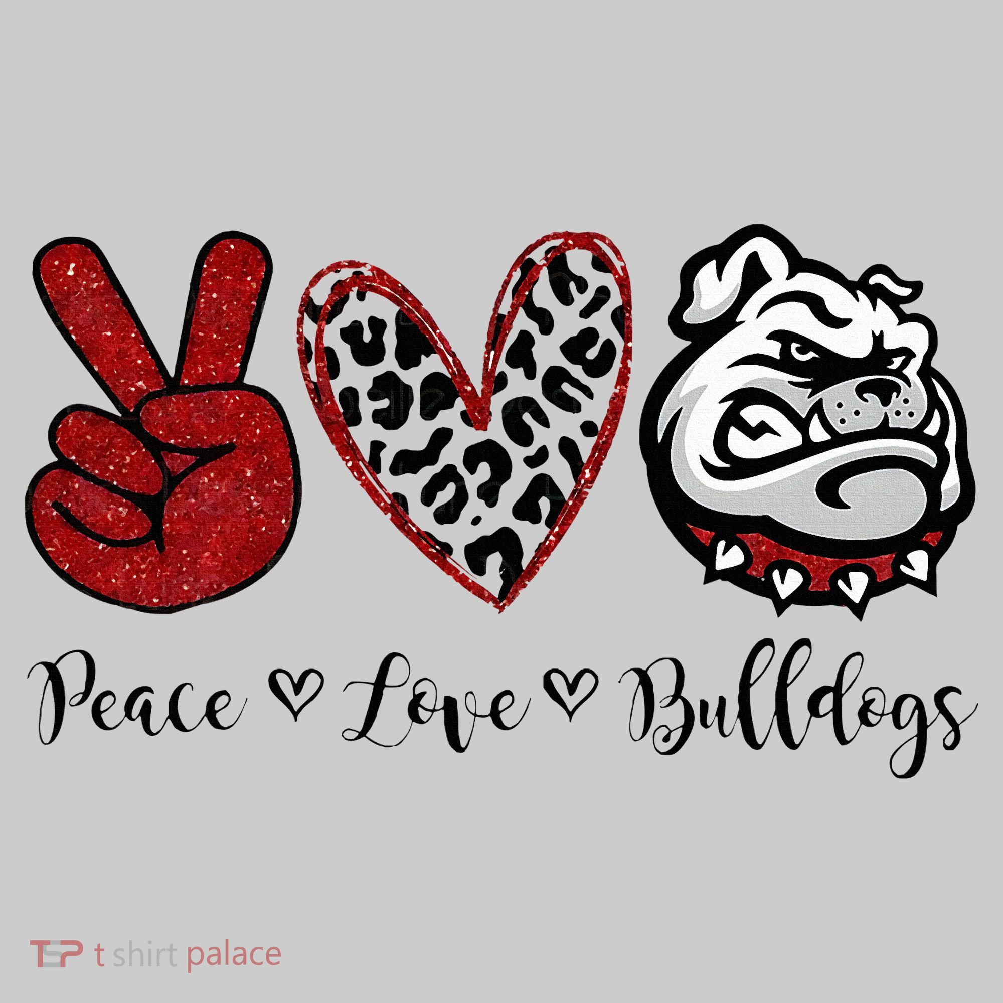 Peace Love Bulldogs Performance Fleece Hoodie