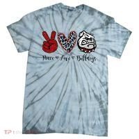 Peace Love Bulldogs Tie-Dye T-Shirt thumb 0