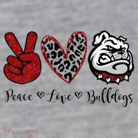 Peace Love Bulldogs Infant Fleece One Piece thumb 2