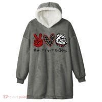 Peace Love Bulldogs Hooded Wearable Blanket thumb 0