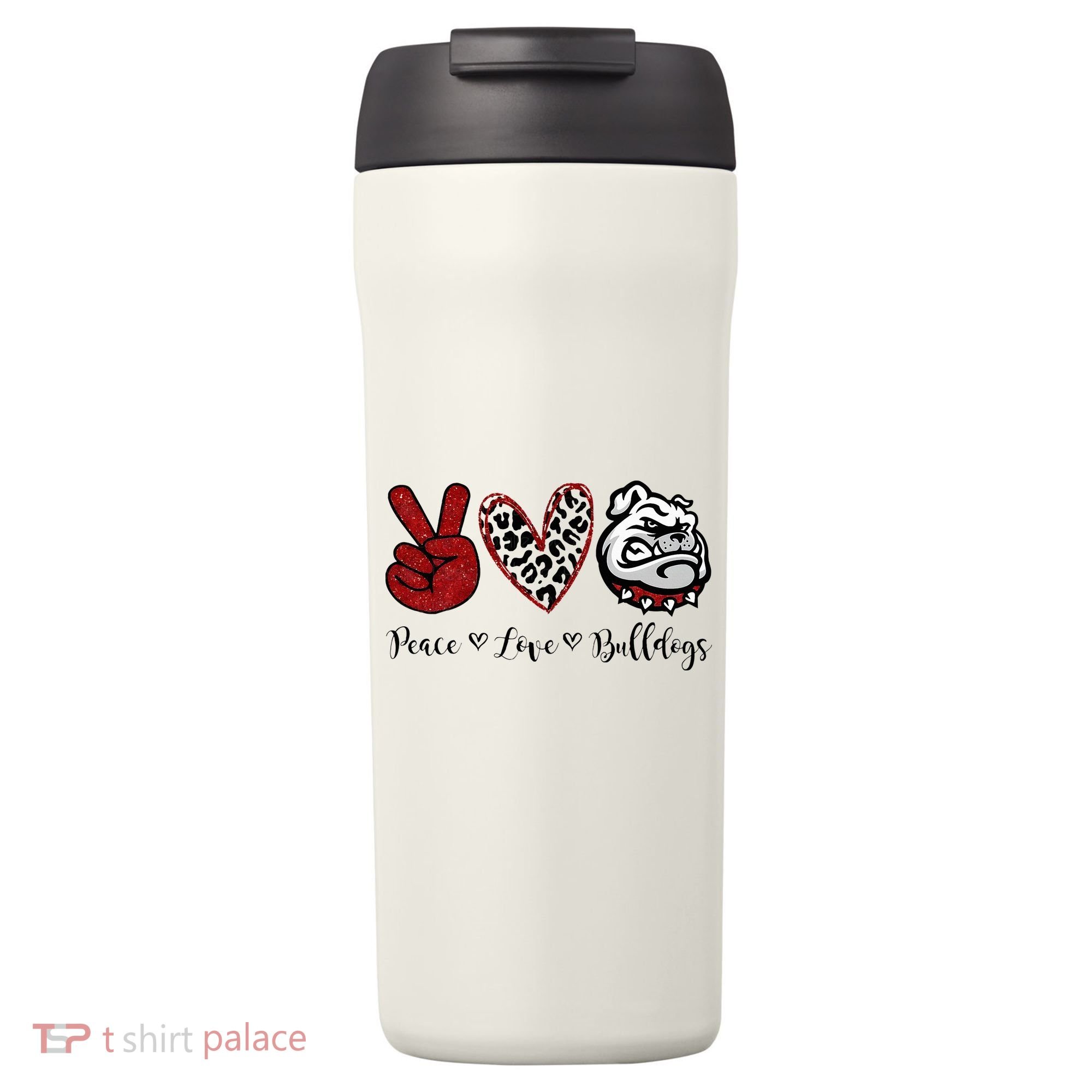 Peace Love Bulldogs 24oz Duet Stainless Steel Tumbler