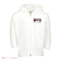 Peace Love Bulldogs Toddler Zip Fleece Hoodie thumb 0