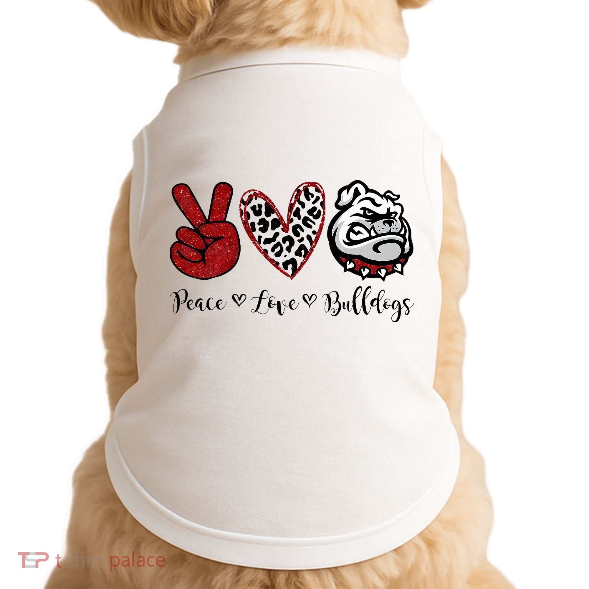 Peace Love Bulldogs Doggie Tank