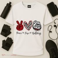 Peace Love Bulldogs Cooling Performance Crew T-Shirt thumb 3