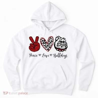 Peace Love Bulldogs Hoodie