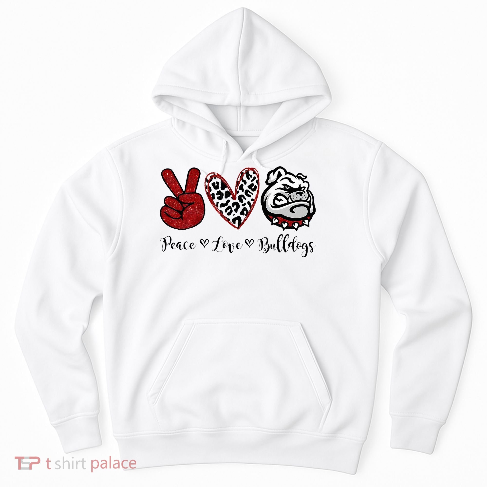 Peace Love Bulldogs Hoodie