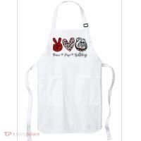 Peace Love Bulldogs Apron thumb 0