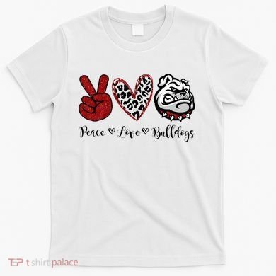 Peace Love Bulldogs T-Shirt