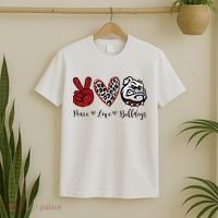 Peace Love Bulldogs T-Shirt thumb 2