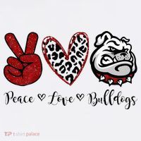 Peace Love Bulldogs Women's Perfect Tri Tunic Long Sleeve Shirt thumb 2