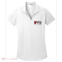 Peace Love Bulldogs Women's Dry Zone Grid Polo thumb 0